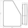 Lampa stop 146x210, 6 functii, ceata, mers inapoi, triunghi, cablu 1m, dreapta, FT-277 P Fristom