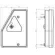 Lampa stop 146x210, 6 functii, mufa 6 pini, stanga, FT-277 L Bajonet 6 pini Fristom