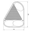 Dispersor 175x220, cu triunghi si mers inapoi, stanga, FT-077 KLCOF Fristom
