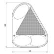Dispersor 175x220, cu triunghi si mers inapoi, dreapta, FT-077 KPCOF Fristom
