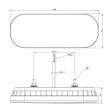 Lampa spate 185x75, 3 functii, LED, semnalizare dinamica, FT-320-LED Fristom