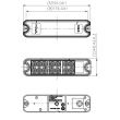 Lampa spate 191x49.5, 3 functii, LED, L1834 TruckLed