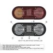 Lampa stop 205x80, 3 functii, LED hibrid, cu cablu, JCB, stanga LZD 2012 Horpol