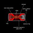 Lampa stop 220x100, 5 functii, LED Neon, 10-30V, cu mers inapoi si catadioptru reflectorizant, cablu 24cm, stanga-dreapta, X Spider, L2425 TruckLed