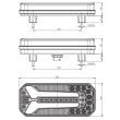 Lampa spate 236x104, 4 functii, pozitie, frana, mers  inapoi, catadioptru,LED, W150 1113 L/P Was