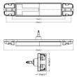 Lampa stop 238x50, 5 functii, pozitie, frana, semnalizare, mers inapoi + catadioptru, 20LED, SLIM L2320 TruckLed