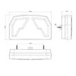 Lampa spate 240x140, LED, 6 functii, cu triunghi, ceata si mers inapoi, dreapta, FT-372 P NT Fristom