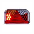 Lampa spate 240x140, LED, 5 functii, cu triunghi si iluminare numar, cu mufa, stanga, FT-170 L TB SPK Bajonet 5pin Fristom