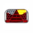 Lampa spate 240x140, LED, 5 functii, cu triunghi si iluminare numar, cu mufa, dreapta, FT-170 P TB SPK Bajonet 5pin Fristom