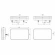 Lampa spate 240x140, LED, 6 functii, cu triunghi, ceata si mers inapoi, stanga, FT-370 L NT Fristom