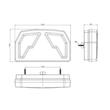 Lampa stop 240x140, cu LED, 4 functii, cu iluminare numar, cu Canbus antieroare, stanga / dreapta, FT-371 TD LED O Fristom