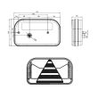 Lampa spate 240x140, 6 functii, LED, stanga, cu mufa 5pini, FT-170-L TB SPKPM Bajonet Fristom