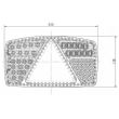 Lampa spate 250x138, 5 functii, cu triunghi, LED, dreapta, L1815 TruckLed