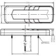 Lampa stop 284x100, 5 functii cu mers inapoi, ceata si semnalizare dinamica, LED, L1913 TruckLed
