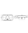Lampa spate 296x142, 5 functii, cu mers inapoi, LED, cu triunghi, stanga L1826 TruckLed