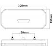 Lampa stop 305x131, 7 functii, ceata,mers inapoi, numar si semnalizare dinamica, dreapta, L1936 TruckLed