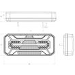 Lampa spate 305x132, 6 functii, semnalizare dinamica, stanga, X W184 1278 DD L Was