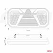 Lampa stop 305x140, LED, 6 functii, ceata, mers inapoi, semnalizare dinamica, stanga, 02368 Amio