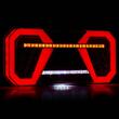 Lampa stop 305x140, LED, 6 functii, ceata, mers inapoi, semnalizare dinamica, dreapta, 02369 Amio