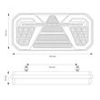 Lampa stop 305x140, LED, 6 functii, ceata, mers inapoi, semnalizare dinamica, dreapta, 02369 Amio
