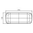 Lampa stop, 12/24V, 316x130, LED, 6 functii, semnalizare dinamica, L1918 TruckLed