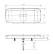 Lampa stop 316x130, 5 functii, cu mers inapoi, ceata si semnalizare dinamica, LED Neon, stanga/dreapta L1916 TruckLed