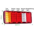 Lampa spate 345x135, 5 functii, cu ceata si mers inapoi, LED, 24V ATE-084B