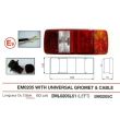 Lampa spate 345x130, 5 functii, cu mers inapoi si numar, dreapta, L2052 TruckLed
