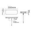 Lampa stop 350x131, 6 functii, ceata, mers inapoi si semnalizare dinamica, dreapta, L1950 TruckLed