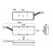 Lampa stop 400x153, 6 functii, Led, stanga, mufa AMP, Kingpoint, FT-500-16LED, Fristom
