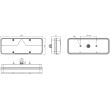Lampa stop 400x153, 6 functii, stanga, Kingpoint FT-500-15 LED Fristom