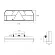 Lampa spate 420x140, 8 functii, 12-24V, fara bec, cu triunghi si cablaj, LED, stanga, Ucler 0105L, 98643, RN17