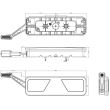 Lampa stop 450x138, 24V, LED, 6 functii, ceata, mers inapoi, cu triunghi si lampa gabarit, drepata, FT-700-146P Fristom