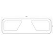 Lampa stop 450x138, 24V, LED, 6 functii, ceata, mers inapoi, cu triunghi, cu mufa, stanga, FT-700-066L AMP7 Fristom