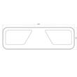 Lampa stop 450x138, 24V, LED, 6 functii, ceata, mers inapoi, cu triunghi, cu mufa, dreapta, FT-700-066P AMP7 Fristom