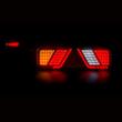 Lampa stop 450x138, 24V, LED, 6 functii, pozitie, frana, semnalizare ,ceata, mers inapoi, catadioptru, cu lampa gabarit, cu mufa 7 pini, stanga, FT-700-146L Amp7 Fristom 