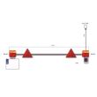 Kit lampi remorca, cu bara, (96x90, MD-002), triunghi, RLB01-01 Fristom