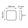 Kit lampi remorca 108x102, LED, cu iluminare numar si semnalizare dinamica, cu magnet, wireless, fisa 7 pini, TT.12523B WI FI