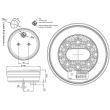 Lampa spate fi140, 3 functii, hamburger, LED neon, mufa, LED, FT-110 Bajonet Fristom