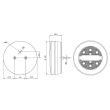 Lampa spate fi140, 3 functii, montare in serie, hamburger, LED neon, cu fire, FT-113Y Fristom