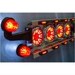 Lampa stop fi152, 3 functii, LED, 12-36V, hamburger, cablu 1m, stanga-dreapta, incastrabila, cu inel negru, FT-313 LED BLACK