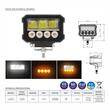 Proiector lucru 113x74, LED, 2 in 1, faza lunga si functie stroboscopica, 12-24V, 28W, 1600lm, L3432 TruckLed