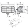 Set 2 proiectoare 180X86, faza lunga cu grila, HP2.11047 Wesem 