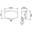 Proiector tir faza lunga 245x161, bec H7 24V, cu pozitie LED, M710621 Mars