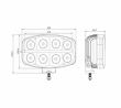 Proiector 245x159 Tir faza lunga cu pozitie LED L3412 TruckLed