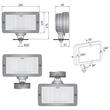 Proiector faza lunga si pozitie 241x135, dreptunghiular, carcasa plastic, rama neagra, 43300 Zelmot, Wesem