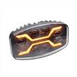 Proiector auto faza lunga 245x159, LED, 3 functii, cu pozitie alba si functie stroboscopica galbena, 12-24V, X Spider, L3436 TruckLed