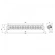 Proiector LED BAR, 615x77, 40 LED-uri, 120W, 12-24V, H.L / LB0004
