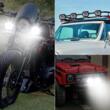 Proiector faza lunga, 94x90, LED, 3 functii, stroboscopic, pozitie alba, cu DRL Angel Eyes, 12-24V, 30W, 1500lm, spot dunga, ZC-4SQ