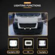 Proiector faza lunga, 94x90, LED, 3 functii, stroboscopic, pozitie alba, cu DRL Angel Eyes, 12-24V, 30W, 1500lm, spot dunga, ZC-4SQ